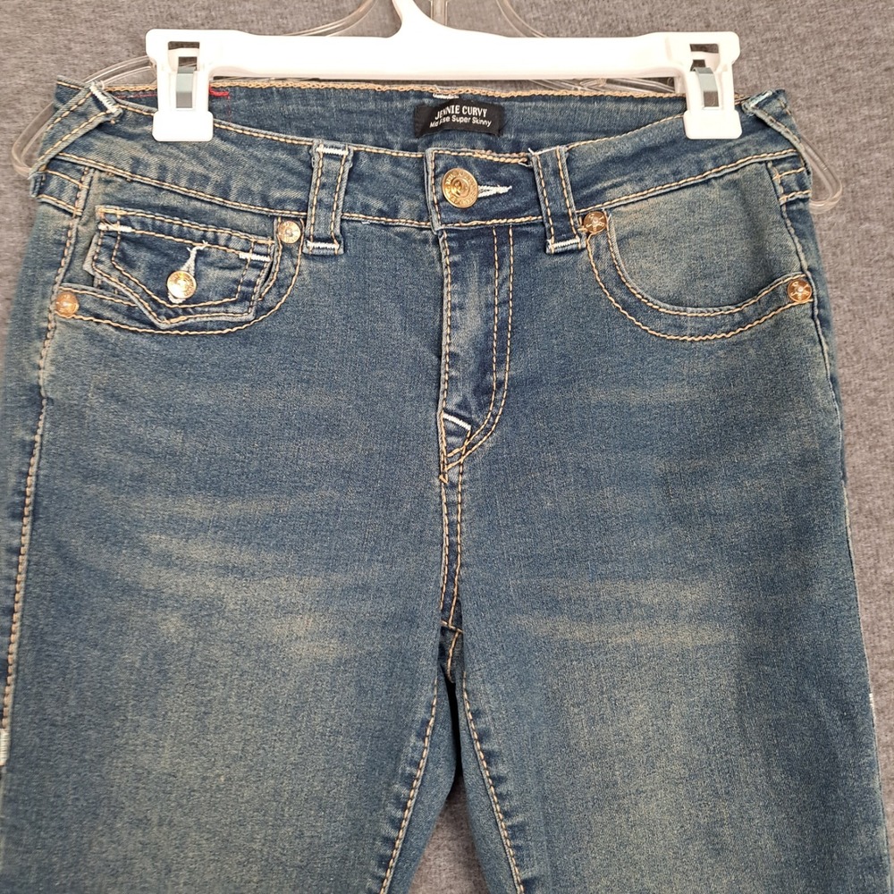 True Religion Jennie Curvy Jeans Womens 28 Blue Mid Rise Super Skinny Stretch - Picture 4 of 14